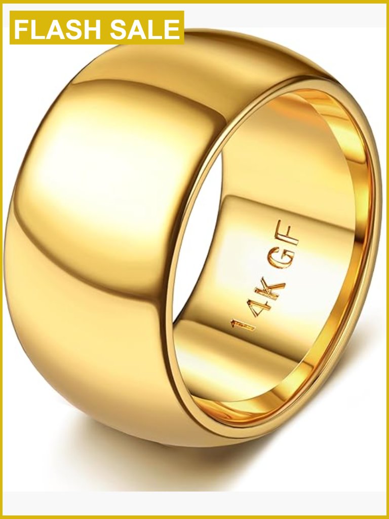 14k Gold Filled Comfort Fit Band Ring Size 9 Stackable Wedding